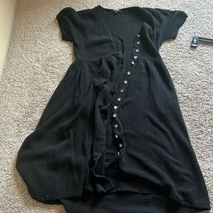 Black madewell linen dress